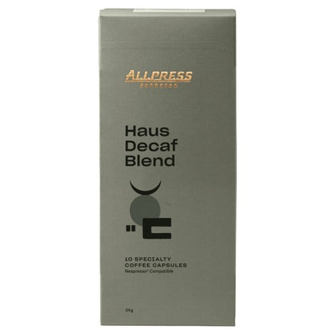 Allpress Espresso - Haus Decaf Blend Coffee Capsules, 10 pods pack (Pack 3)