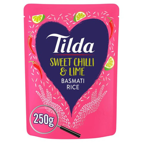 Tilda Microwave Sweet Chilli & Lime Basmati Rice 250g (Pack of 2)