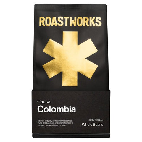 Roastworks Colombia Whole Bean Coffee 200g (Pack of 2)