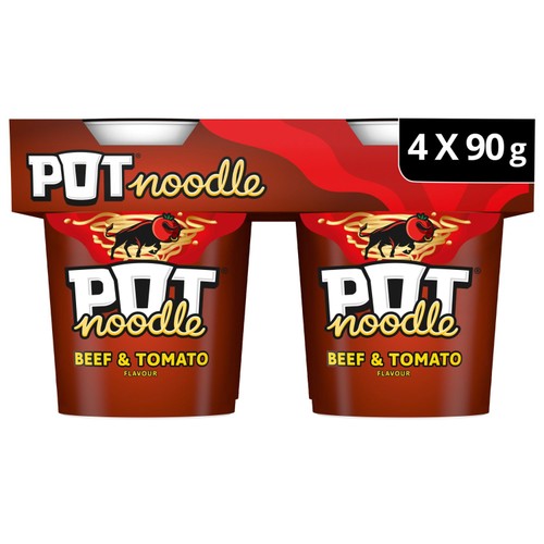 Pot Noodle Beef and Tomato 360g (Pack of 3)
