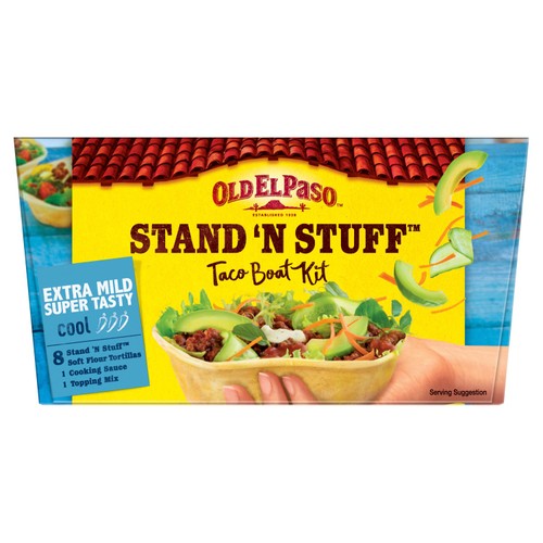 Old El Paso Mexican Stand 'N' Stuff Taco Kit with Soft Shells 329g (Pack 2)