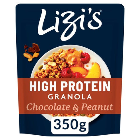 Lizi's Chocolate & Peanut High Protein Granola 350g (Pack of 3)