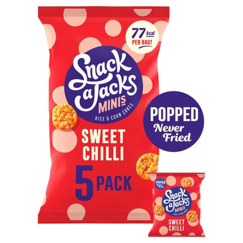 Snack a Jacks Sweet Chilli Rice Cakes 5 x 19g (Pack of 6)