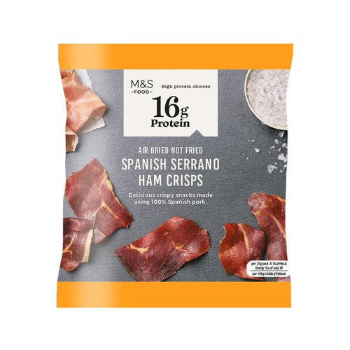 M&S Spanish Serrano Ham Crisps 25g (Pack of 6)