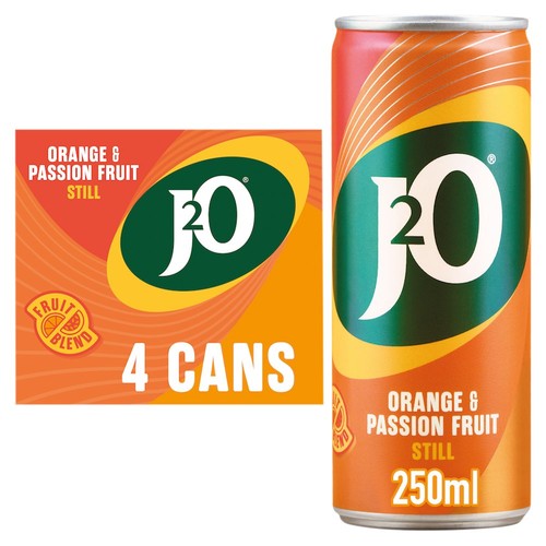 J2O Orange & Passionfruit 4 x 250ml (Pack of 2)