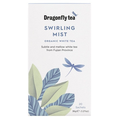 Dragonfly Organic Swirling Mist White Tea Bags 20's (Pack of 3)