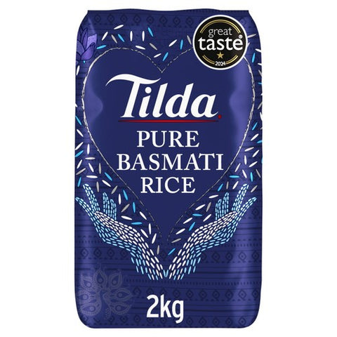 Tilda Pure Basmati Rice 2kg (Pack of 2)