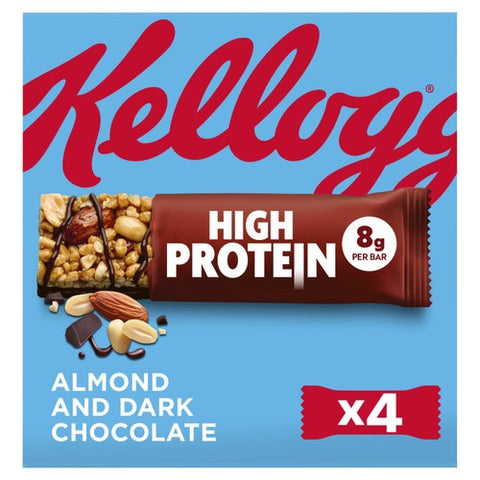 Kellogg's High Protein Dark Chocolate & Almond Cereal Bar 4 x 35g (Pack of 3)