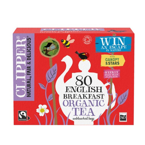 Clipper Organic Fairtrade English Breakfast Tea Bags 80's (Pack of 2)