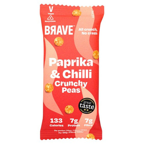 Brave Roasted Peas Paprika & Chilli 35g (Pack of 6)