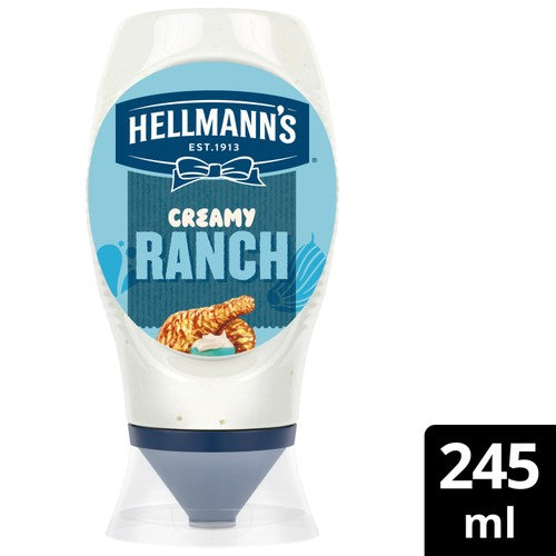 Hellmann's Creamy Ranch Mayo Squeezy 250ml (Pack of 2)