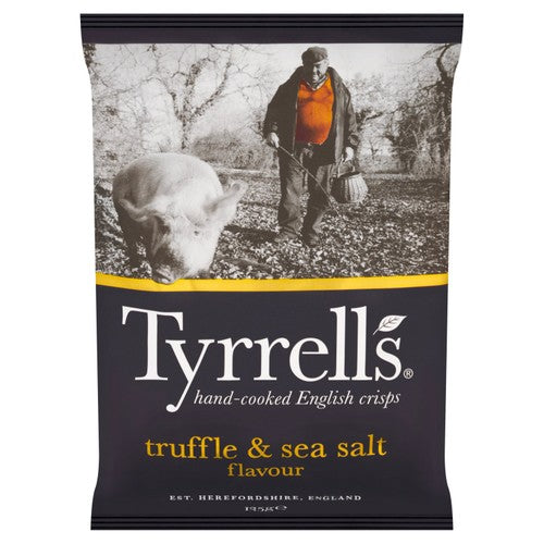 Tyrrells  Truffle & Sea Salt Sharing Crisps 135g (Pack of 3)