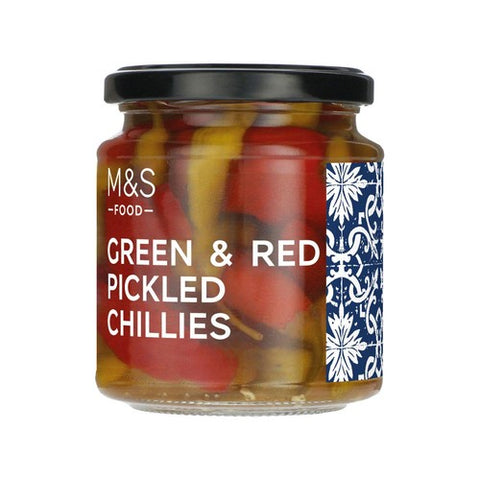 M&S Red & Green Pickled Chillis 260g (Pack of 2)