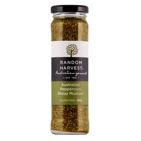 Random Harvest Peppercorn Shiraz Mustard 150g (Pack of 2)