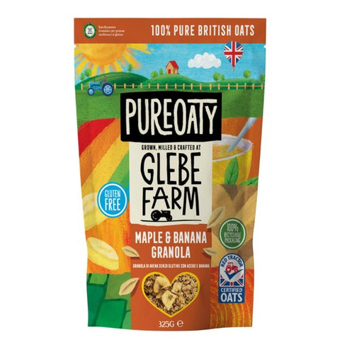 Pure Oaty Glebe Farm Gluten Free Maple & Banana Oat Granola 325g (Pack of 3)