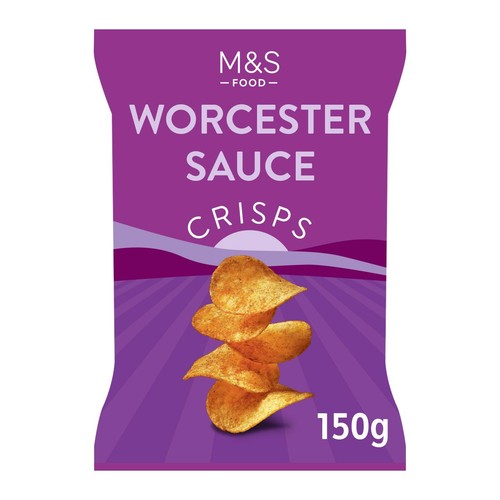 M&S Worcester Sauce Crisps 150g (Pack of 3)