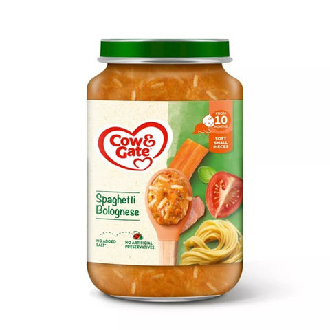 Cow & Gate Spaghetti Bolognese Baby Food Meal Jar 10+ Months 200g (Pack of 2)