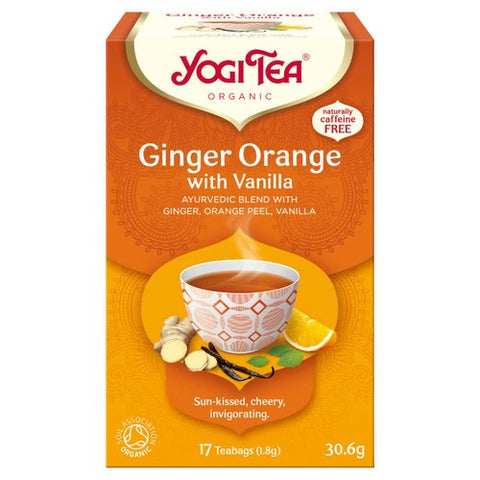 Yogi Tea Organic Ginger, Orange with Vanilla Tea Bags 17's (Pack of 3)