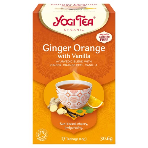 Yogi Tea Organic Ginger, Orange with Vanilla Tea Bags 17's (Pack of 3)