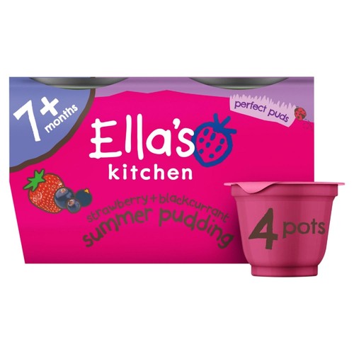 Ella's Kitchen Organic Summer Pudding Multipack 7+ Months, 4 x 80g (Pack 2)