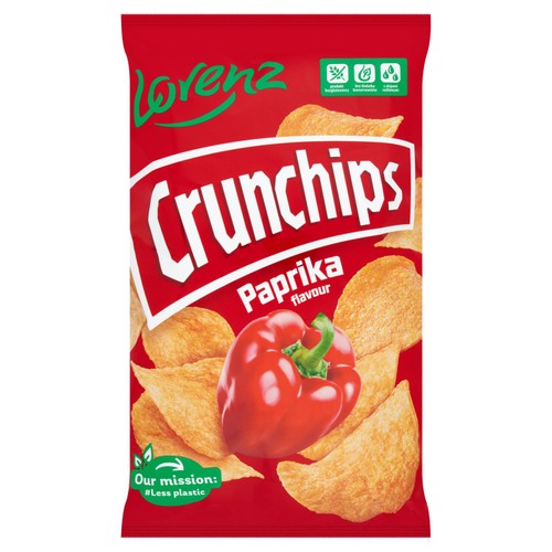 Lorenz Crunchips Paprika Crisps 130g (Pack of 3)