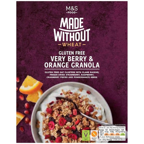 M&S Made Without Very Berry & Orange Granola 360g (Pack of 3)
