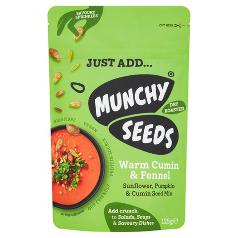 Munchy Seeds Warm Cumin and Fennel Savoury Sprinkle 125g (Pack of 2)