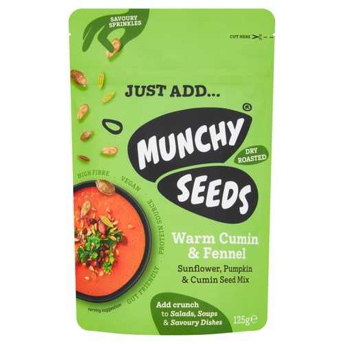 Munchy Seeds Warm Cumin and Fennel Savoury Sprinkle 125g (Pack of 2)