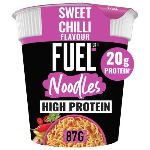 FUEL10K High Protein Sweet Chilli Instant Noodles Snack Pot 87g (Pack of 3)