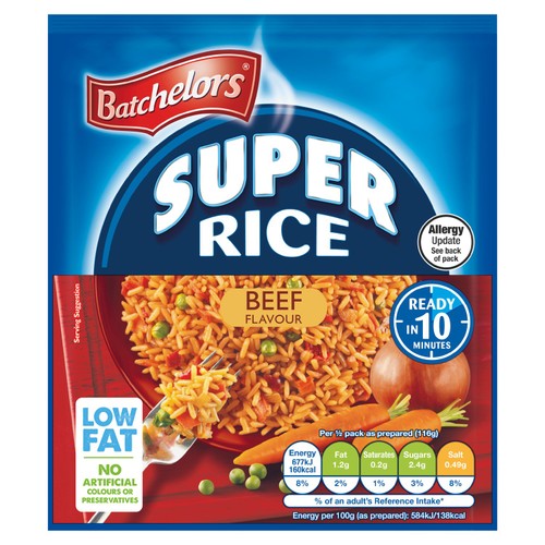 Batchelors Super Rice Beef Flavour Packet Rice 90g (Pack of 3)