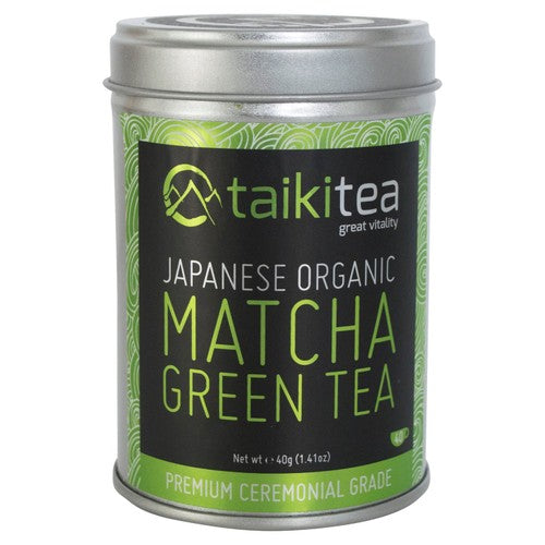 Taiki Tea Premium Organic Ceremonial Matcha Tin 40g (Pack of 2)