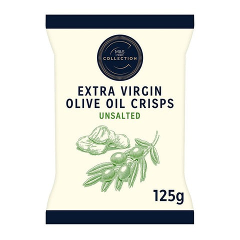 M&S Collection Extra Virgin Olive Oil Crisps 125g (Pack of 3)