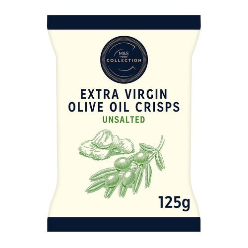 M&S Collection Extra Virgin Olive Oil Crisps 125g (Pack of 3)