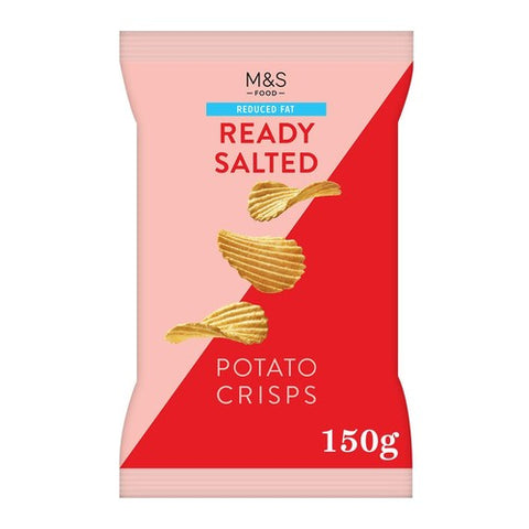M&S Reduced Fat Ready Salted Crisps 150g (Pack of 3)