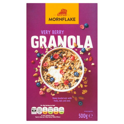 Mornflake Premium Very Berry Granola 500g (Pack of 3)