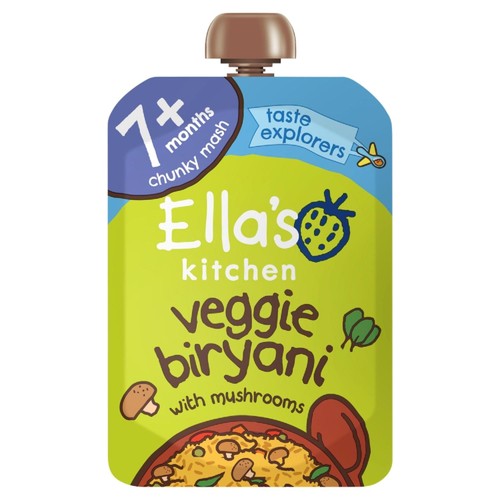 Ella's Kitchen Veggie Biryani Baby Food Pouch 7+ Months 130g (Pack of 2)