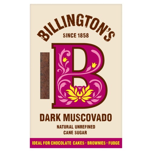 Billington's Dark Muscovado Sugar 500g (Pack of 2)