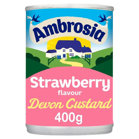 Ambrosia Strawberry Custard Can 400g (Pack of 2)