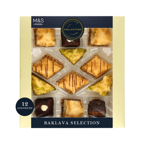 M&S Assorted Baklava Selection 12 sweets (Pack of 2)
