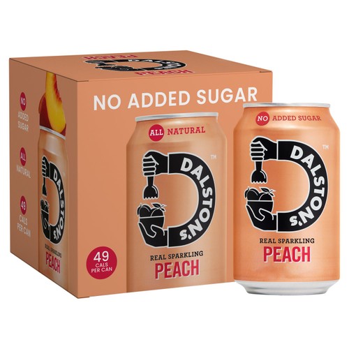 Dalston's Sparkling Peach 4 x 330ml (Pack of 2)
