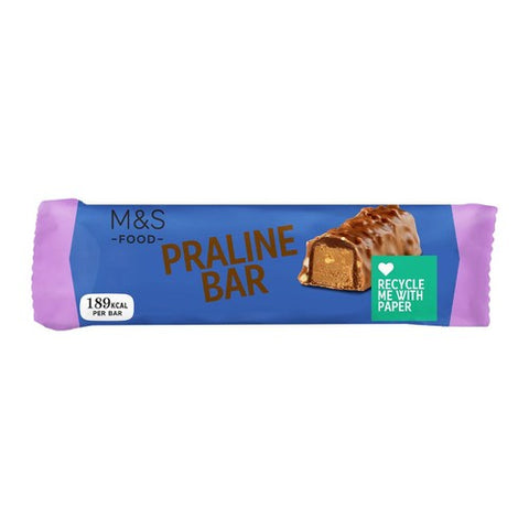 M&S Praline Chocolate Bar 33g (Pack of 3)