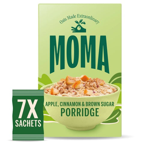 MOMA Apple Cinnamon & Brown Sugar Porridge Sachets 7 x 40g (Pack of 3)