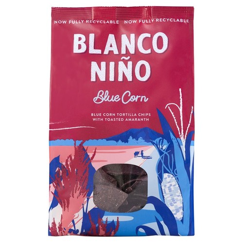 Blanco Nino Ancient Grain Blue Corn Tortilla Chips 170g (Pack of 3)
