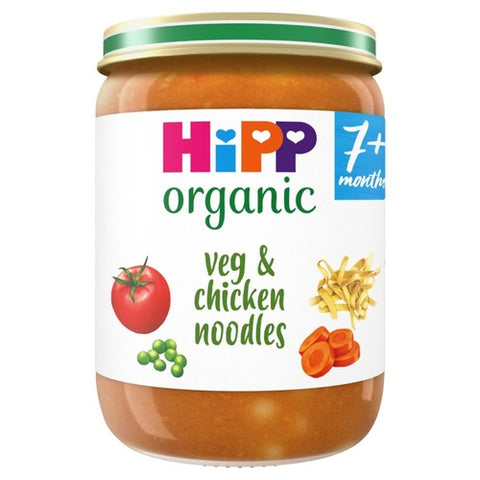 HiPP Organic Veg & Chicken Noodles Baby Food 7+ months 190g (Pack of 3)