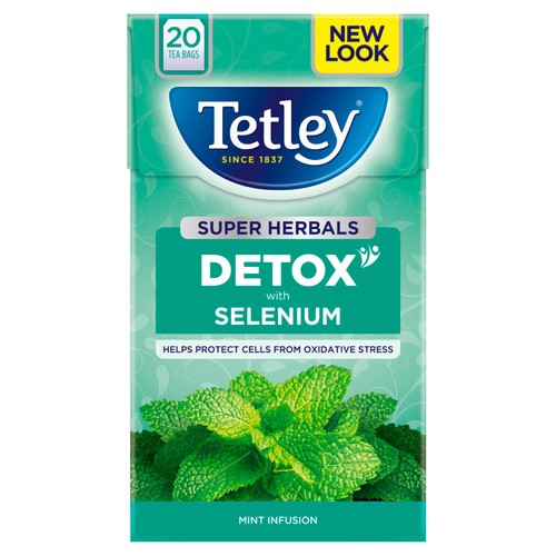 Tetley Super Mint Detox Tea Bags 20's (Pack of 3)