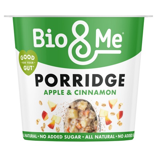 Bio&Me Apple & Cinnamon Gut-Loving Porridge Pot 65g (Pack of 3)