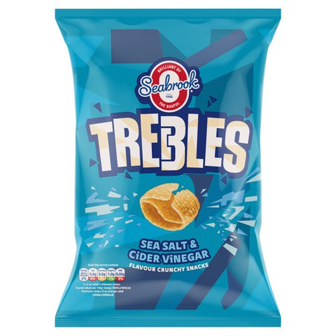 Seabrook Trebles Salt & Vinegar Sharing Bag 120g (Pack of 3)