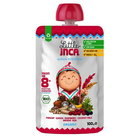 Little Inca Quinoa Porridge Baby Food Pouch 8 months + 100g (Pack of 3)