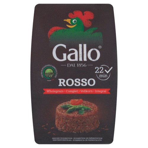 Riso Gallo Fragrant Red Wholegrain Rustico rice 500g (Pack of 3)