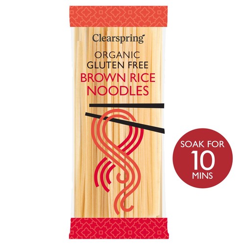 Clearspring Organic Gluten Free 100% Brown Rice Noodles 200g (Pack of 3)